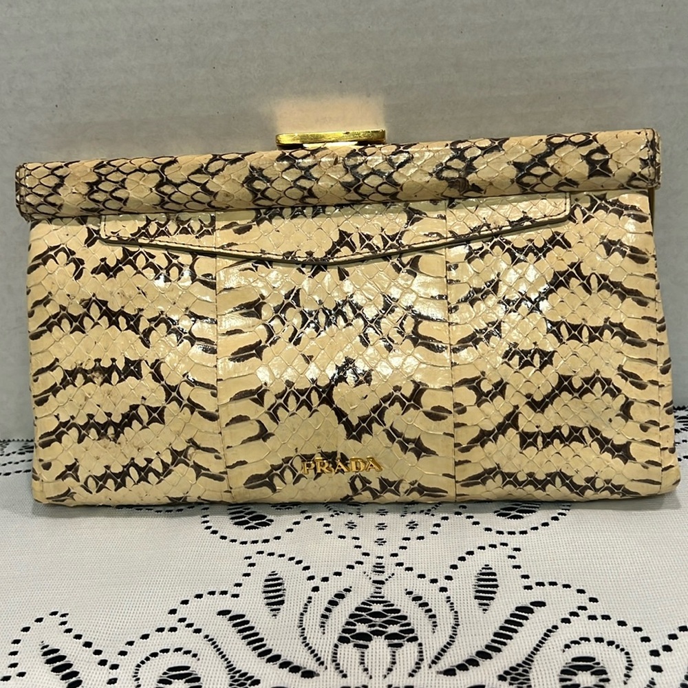 PRADA SNAKESKIN CLUTCH BAG